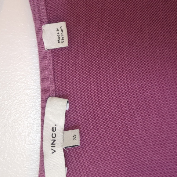 Vince Maeve Purple Scoopneck Lightweight Long Sleeve T-Shirt, size XS - Picture 3 of 5